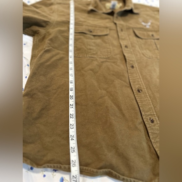 VTG 90s Sz: XL Cabela's Embroidered Deerskin Soft Chamois Flannel Button Down. - Picture 5 of 11